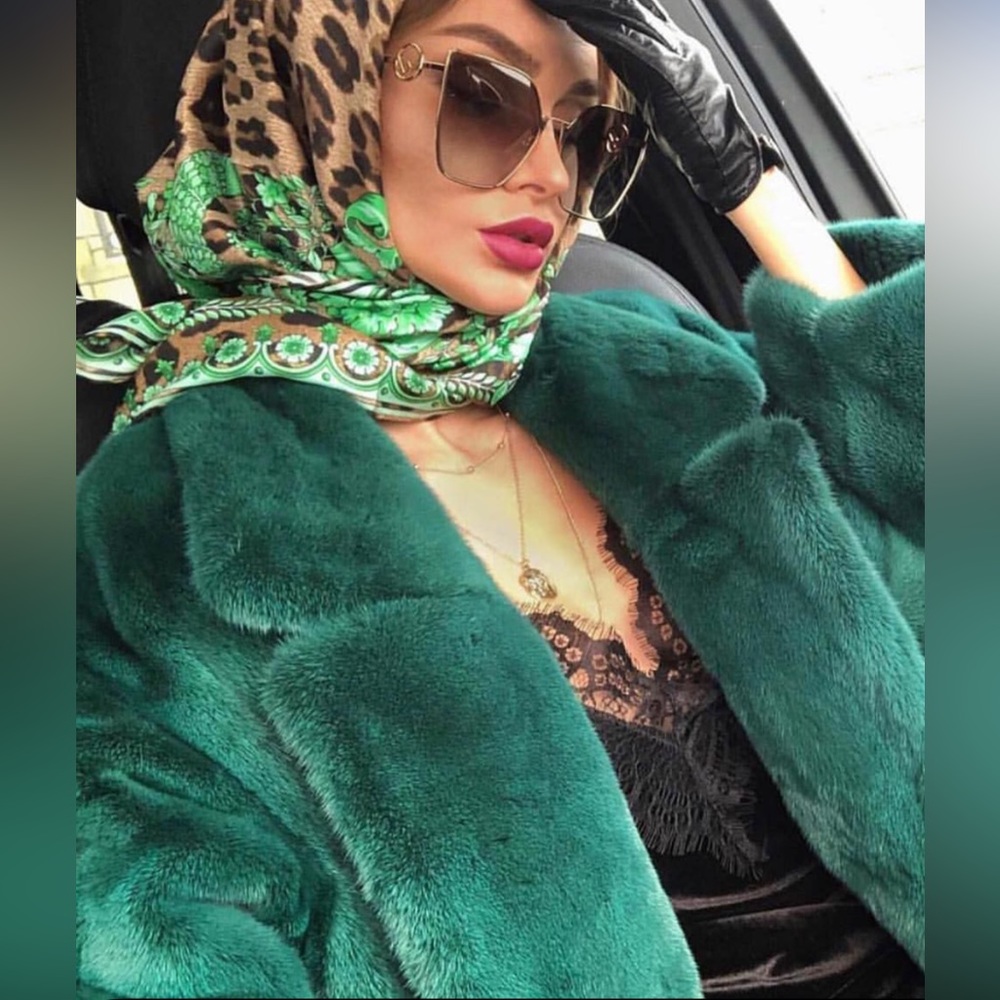 Sage Green Faux Fur Bomber Jacket